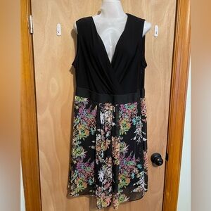 (EUC) Lane Bryant Floral Surplice Dress Plus Size 16